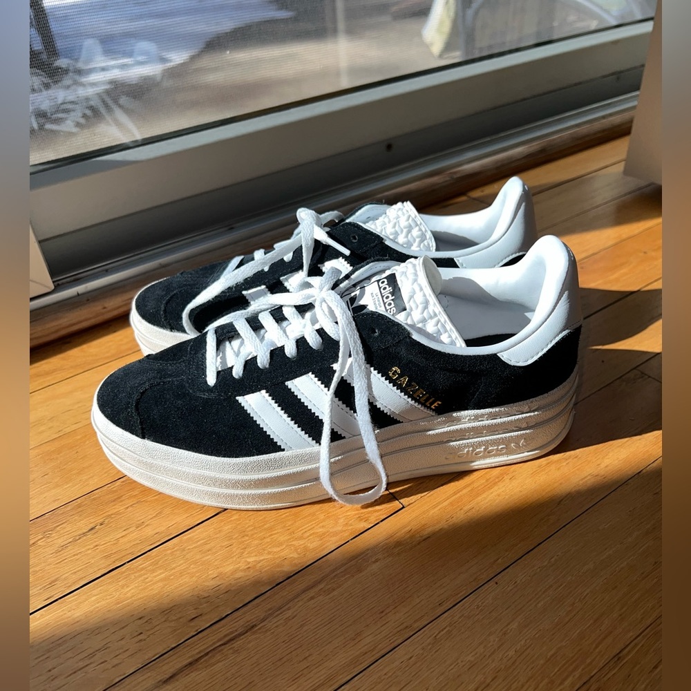 Platformed Adidas gazelles